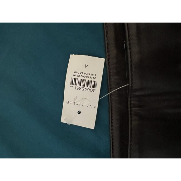 Ann Taylor Women’s Faux Leather Ankle Pants Size 4 NWT Wide Leg - Picture 8 of 8